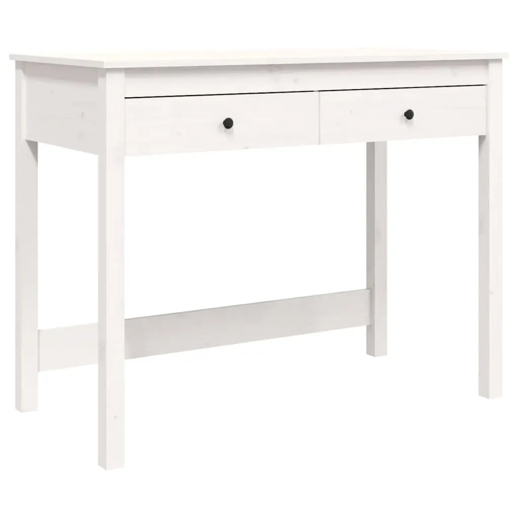 Solid Wood Desk with Drawers 100 x 50 x 78 cm White Pine Furniture