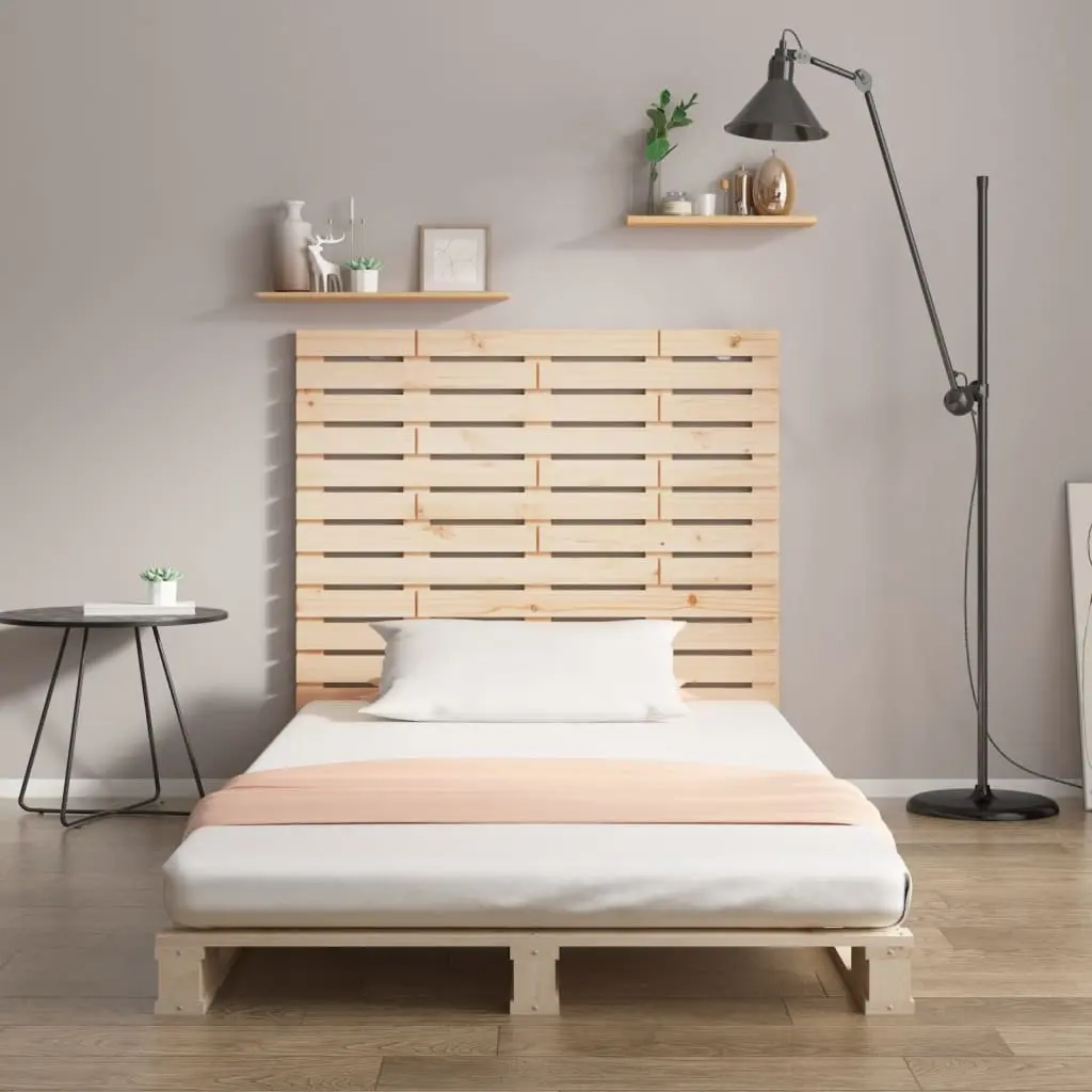 Wall Headboard Solid Pine Wood 141cm Brown Bedroom Bed Head Mount