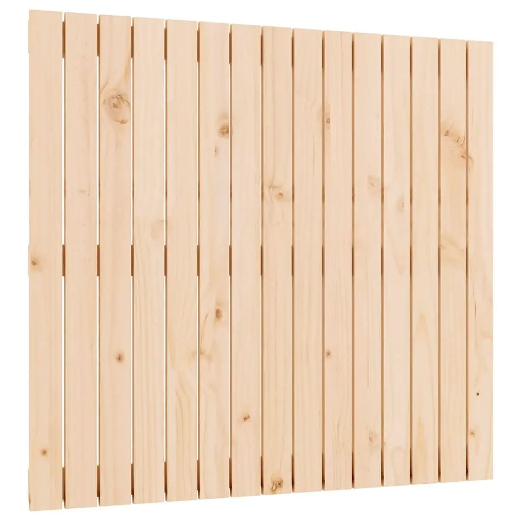 Wall Headboard Solid Pine Wood 95.5cm Brown