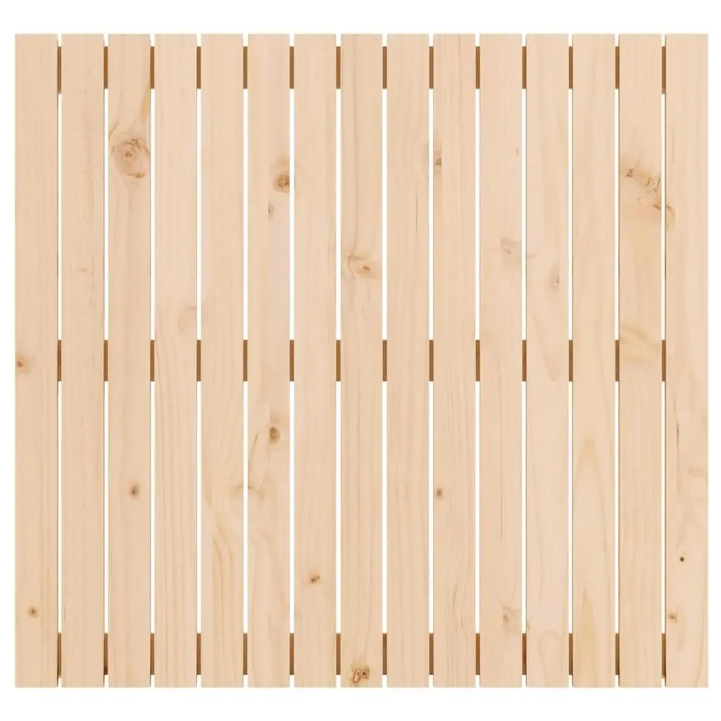 Wall Headboard Solid Pine Wood 95.5cm Brown