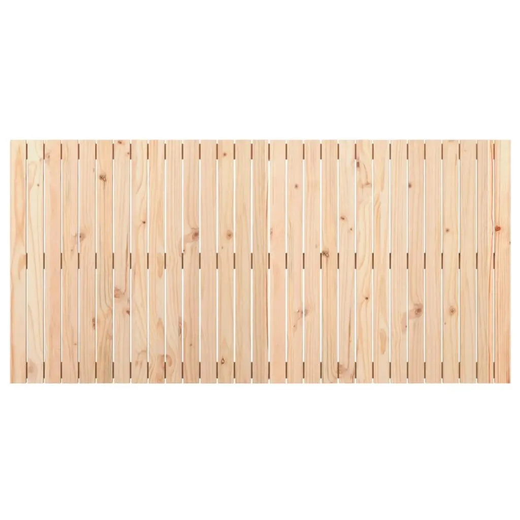 Wall Headboard Solid Pine Wood 185cm Brown