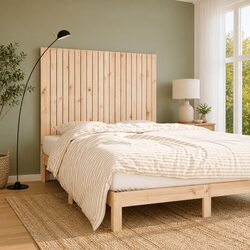Wall Headboard 140 cm Solid Pine Wood Bedroom Bed Header Back Support
