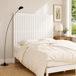Wall Headboard White 140cm Solid Pine Wood Bedroom Bed Header Back Support