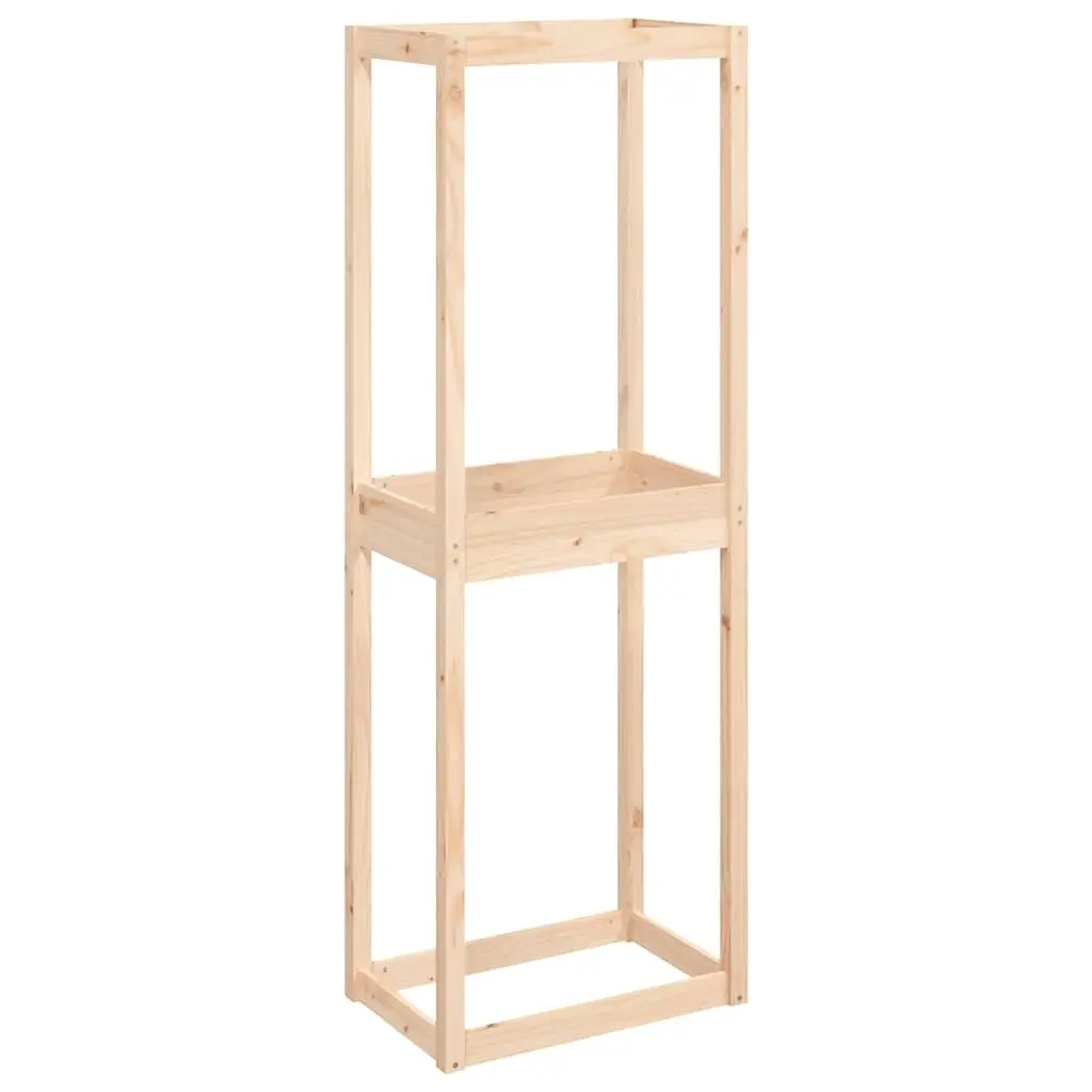 Tire Rack Solid Pine Wood Storage Shelf Organiser Brown 63x40x180 cm