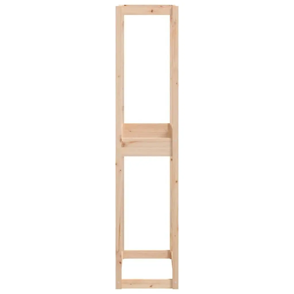 Tire Rack Solid Pine Wood Storage Shelf Organiser Brown 63x40x180 cm