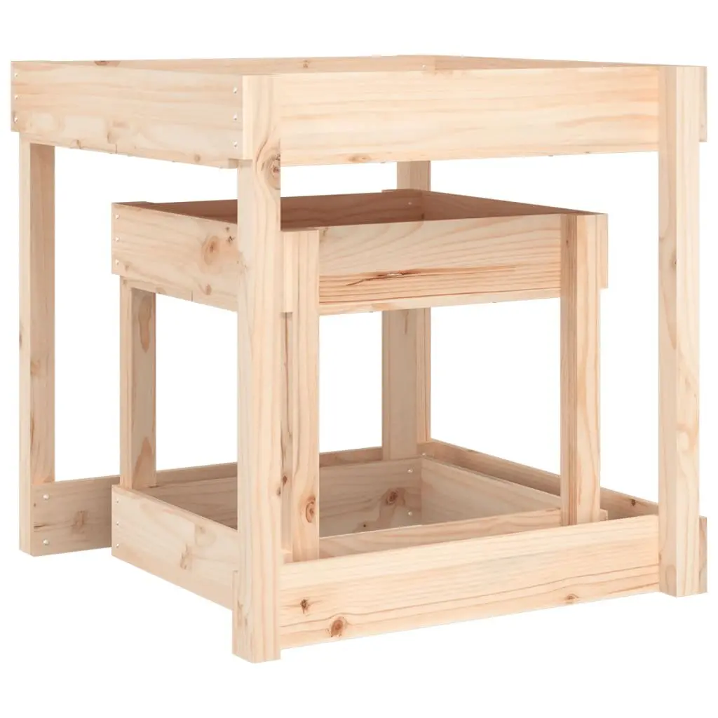 Wooden Sand Tables 2 Piece Solid Pine Wood Kids Outdoor Play Sensory Activity Natural Pine