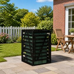 Wheelie Bin Storage 84x90x128.5 cm Garden Waste Container Enclosure with Lock
