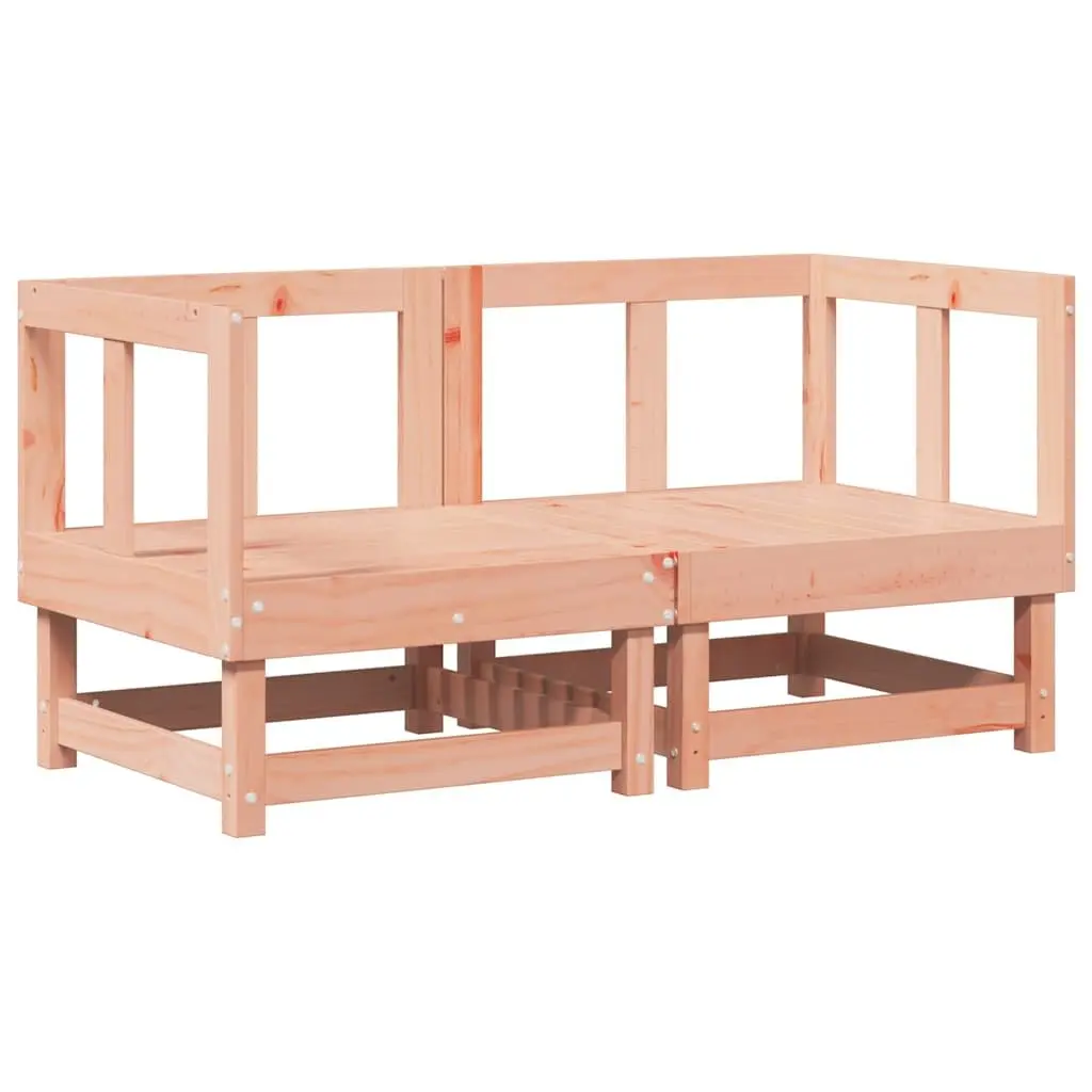 Outdoor Corner Sofas with Cushions 2 Pieces Solid Wood Garden Sectional Seating