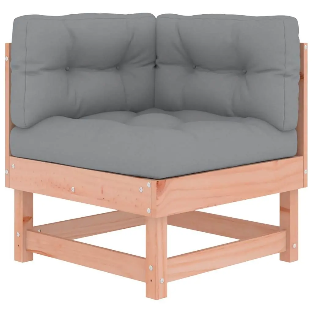 Outdoor Corner Sofas with Cushions 2 Pieces Solid Wood Garden Sectional Seating