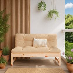 Outdoor Middle Sofa 120x80 cm Garden Patio Sectional Seating Unit with Cushions