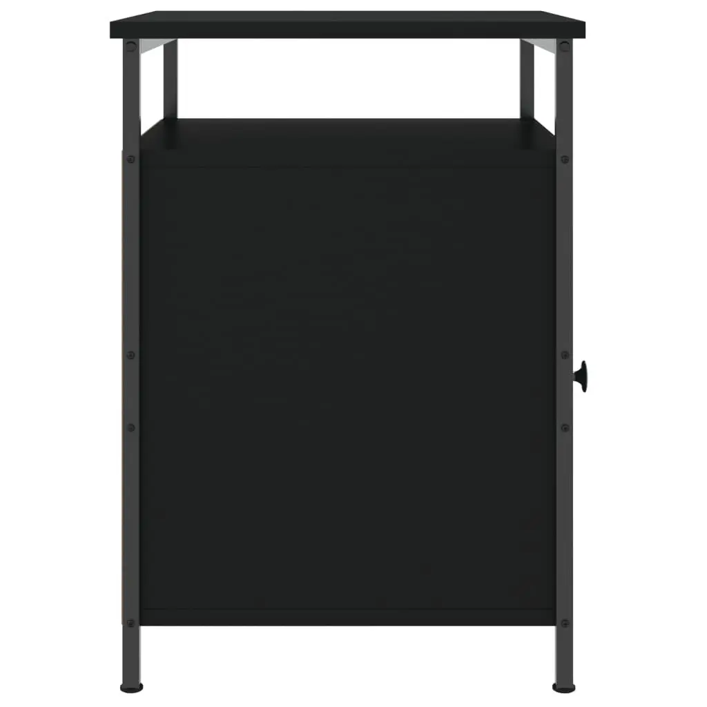 Bedside Cabinets 2 pcs Black Storage Compact Organiser