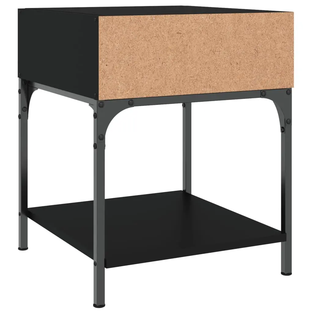 Bedside Tables Storage Cabinet 40x41x50 cm Black 2 pcs
