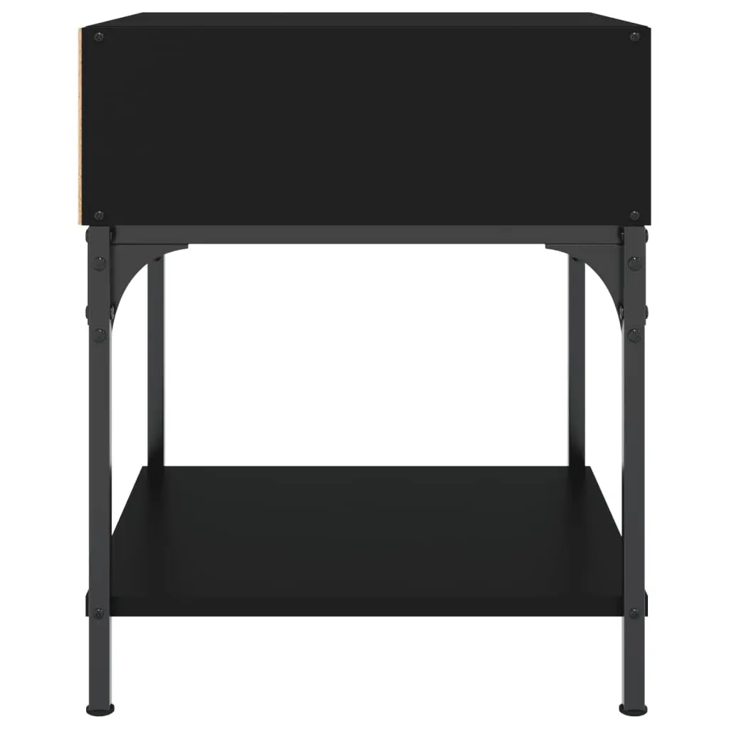 Bedside Tables Storage Cabinet 40x41x50 cm Black 2 pcs