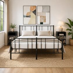 Bedside Tables 2 pcs Black 35x34.5x70 cm Engineered Wood Nightstand Storage