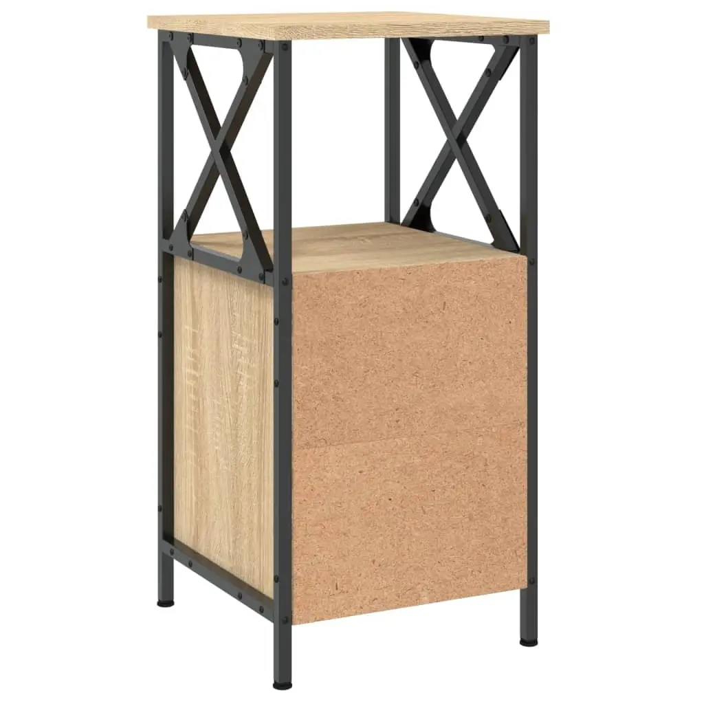 Bedside Cabinets 2 pcs Engineered Wood Brown 34x35.5x70 cm Storage Nightstands