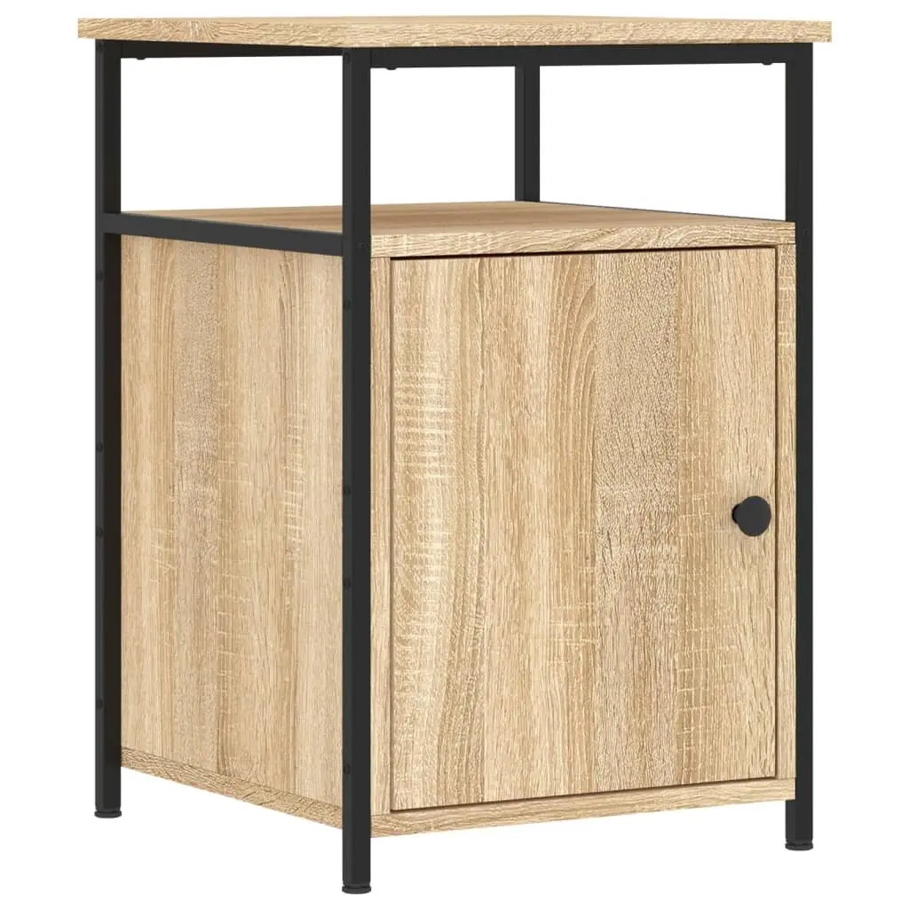 Bedside Cabinets 2 pcs Brown Sonoma Oak Storage Tables