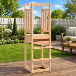 Wooden Play Tower 53x46.5x169cm Solid Douglas Wood Garden Outdoor Playground