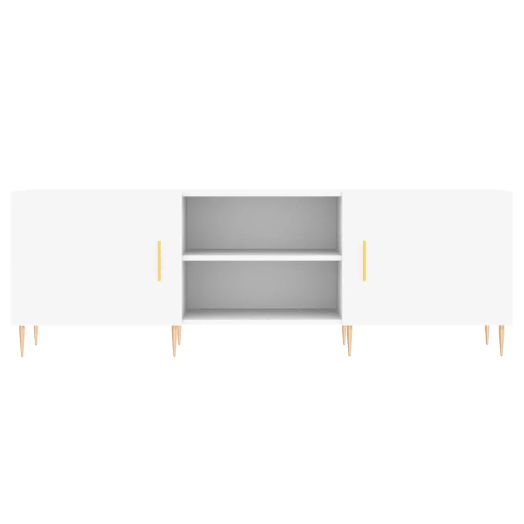 TV Cabinet White Engineered Wood Storage Unit 150x30x50cm