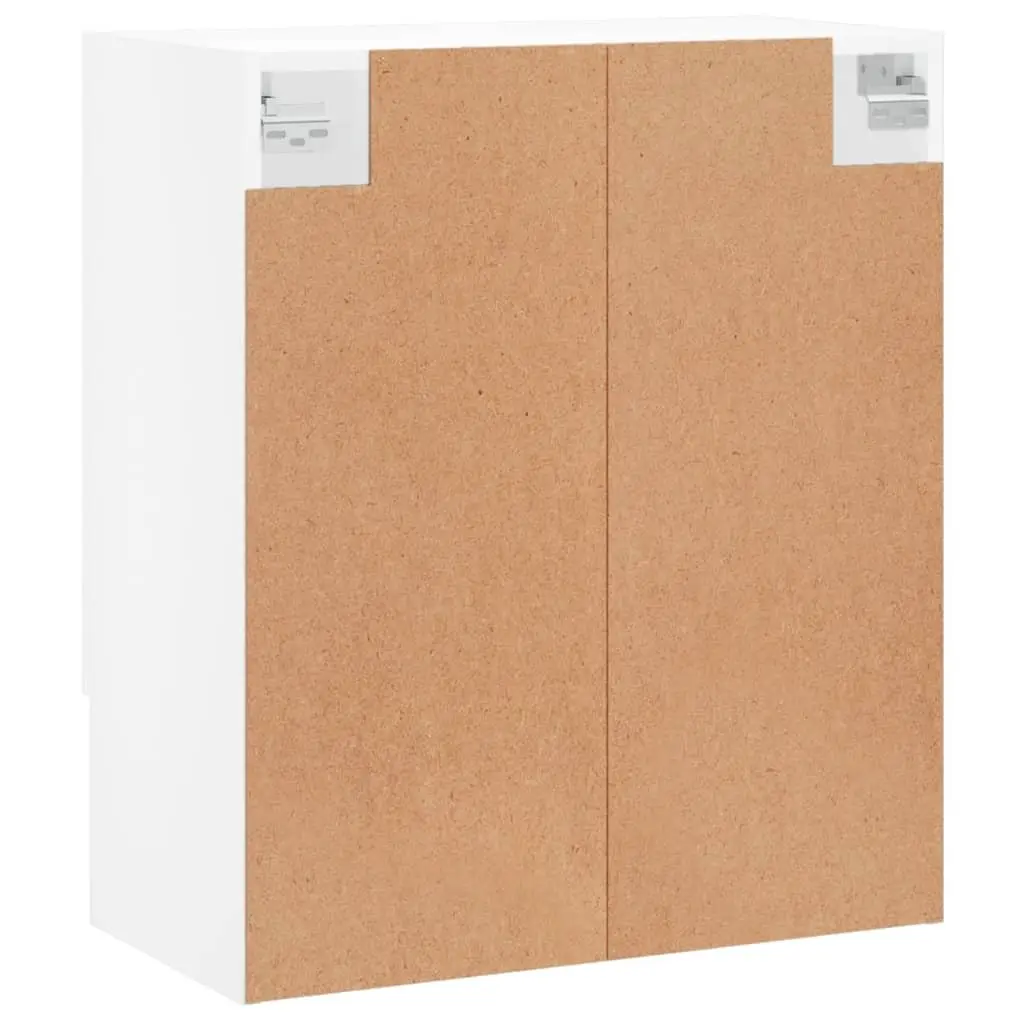 Wall-Mounted Storage Cabinet White Engineered Wood 60x31x70cm