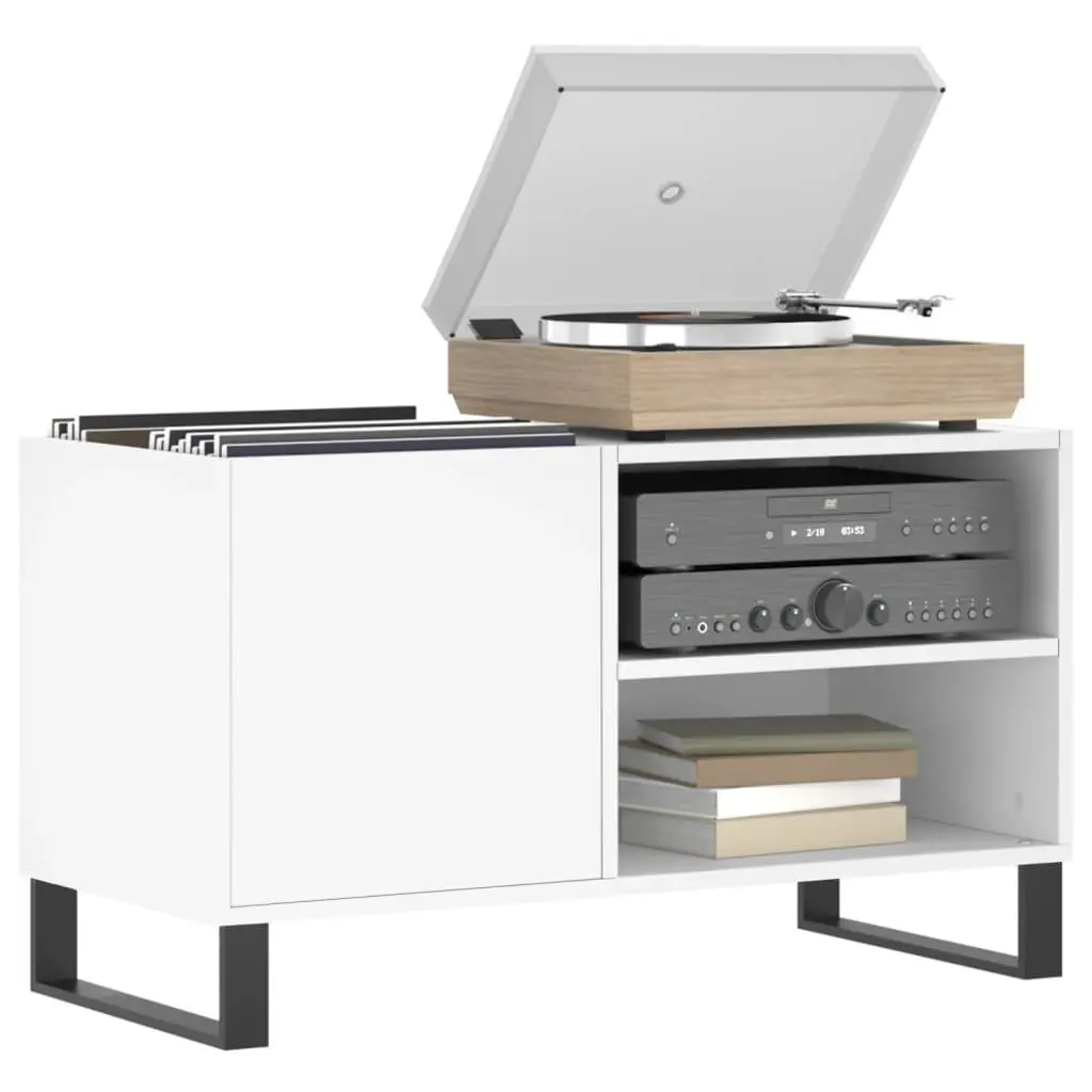 Record Cabinet White Storage Vinyl LP Music Collection Organiser