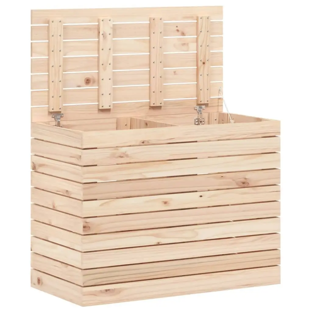 Wooden Laundry Basket with Lid Solid Pine Wood 88.5x44x66 cm Brown