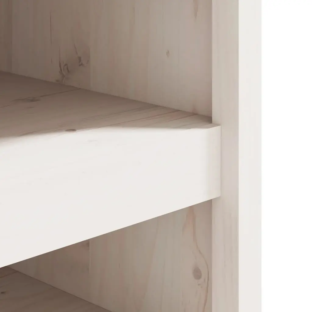 Outdoor Kitchen Cabinet Solid Pine Wood White Garden Storage Cupboard