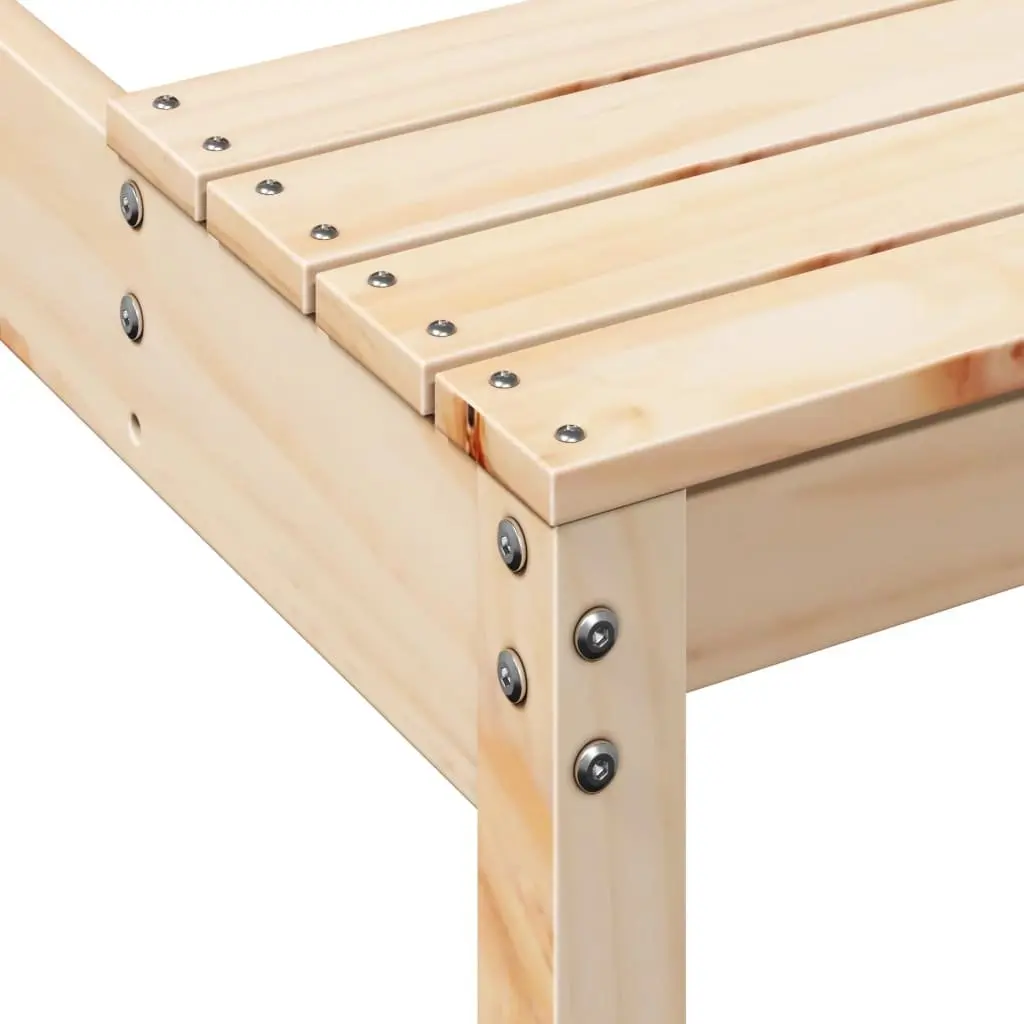 Solid Pine Wood Picnic Table Outdoor Garden Patio Dining 110x134x75 cm Brown