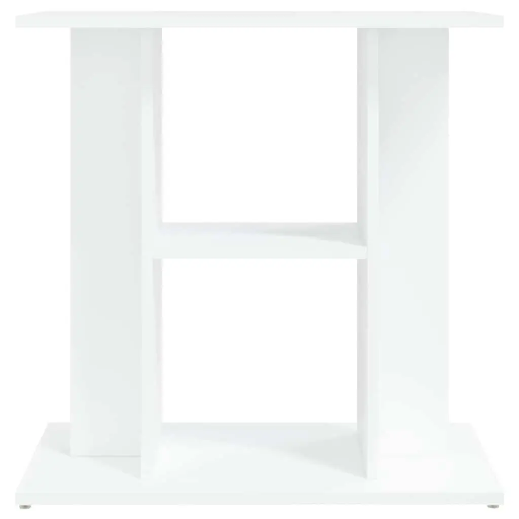 Aquarium Stand 60cm White Engineered Wood Storage Cabinet for Fish Tank Display
