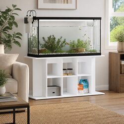 Aquarium Stand Fish Tank Cabinet White 120x40x60 cm Storage Display Holder