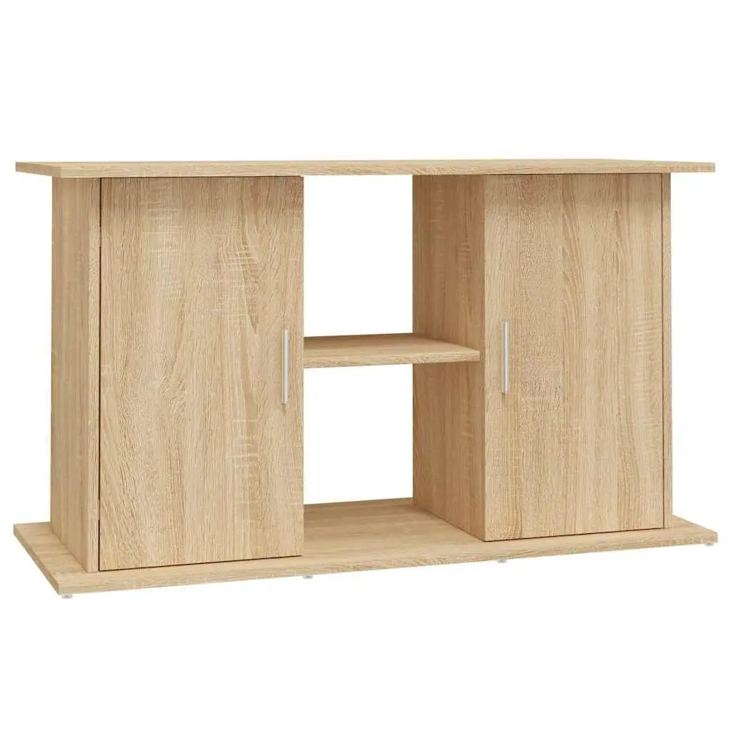 Aquarium Stand Brown Engineered Wood Fish Tank Cabinet Storage Shelves Display