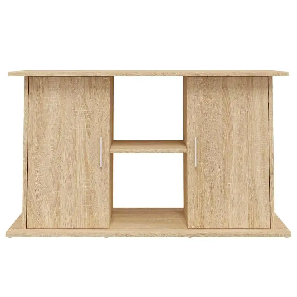 Aquarium Stand Brown Engineered Wood Fish Tank Cabinet Storage Shelves Display
