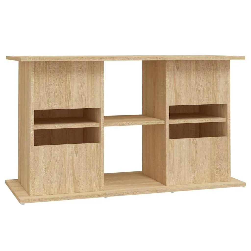 Aquarium Stand Brown Engineered Wood Fish Tank Cabinet Storage Shelves Display