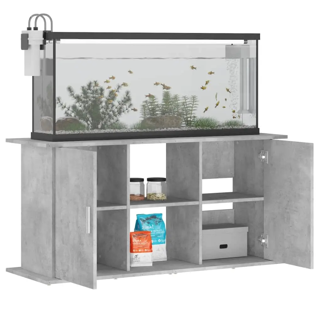Aquarium Stand Engineered Wood Grey 121x41x58 cm Fish Tank Cabinet Storage