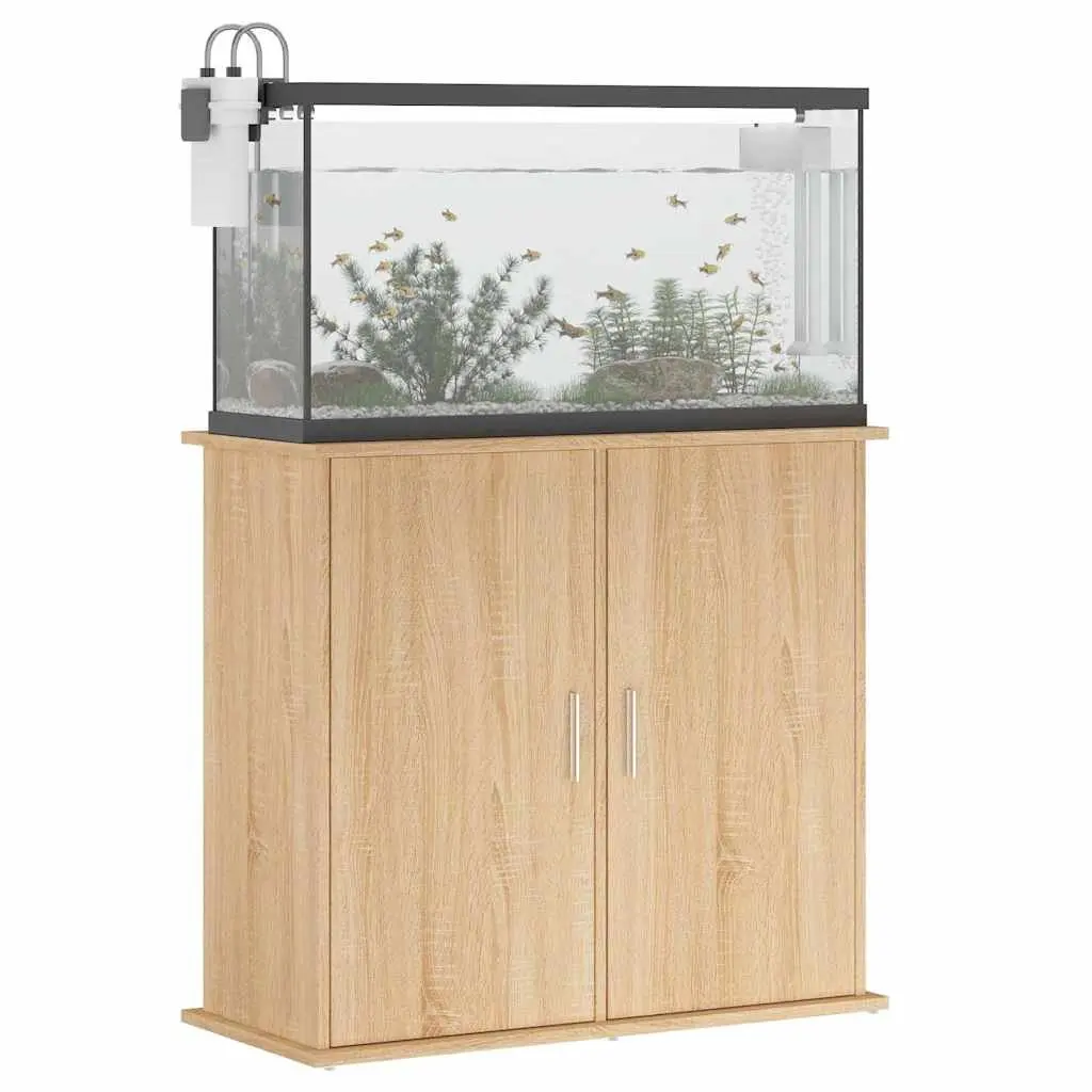 Aquarium Stand Engineered Wood Brown 81x36x73cm