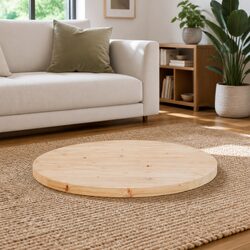 Round Wooden Table Top Ø70cm Solid Pine Wood Dining Coffee Desk Surface