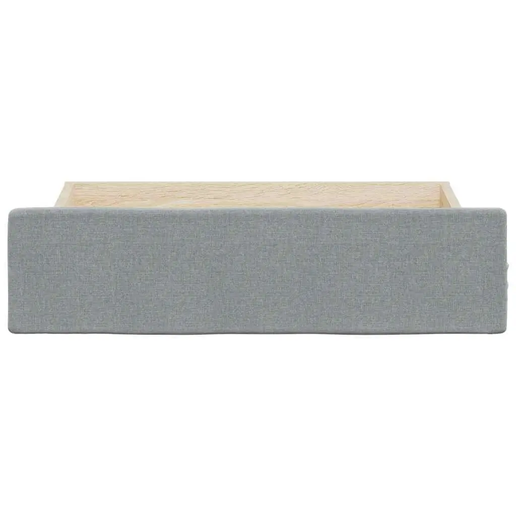 Under Bed Storage Drawers Easy-Glide 2 Piece Grey Engineered Wood Fabric