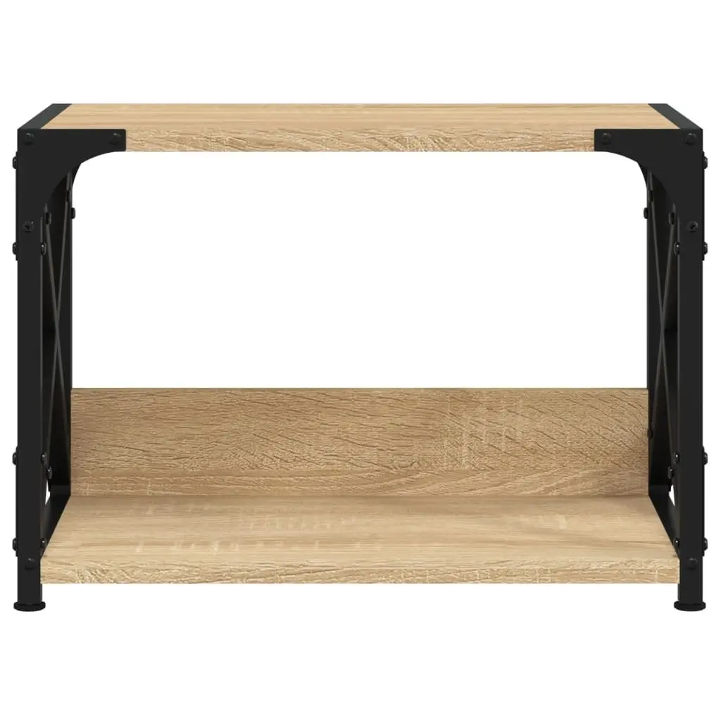 Printer Stand 2-Tier Brown Desk Organiser Storage Shelf