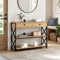 Console Table Sonoma Oak 100x28x75 cm Hallway Entryway Storage Accent Table