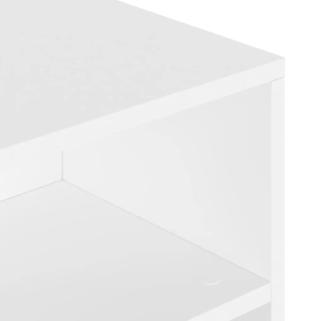 Coffee Table with Storage Compartment Engineered Wood 90L x 55W x 42.5H cm White
