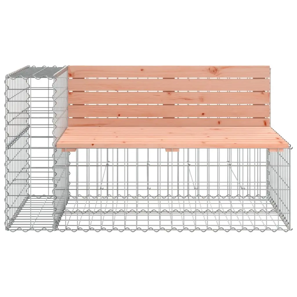 Garden Bench Gabion Design 122x71x65.5cm Solid Wood Outdoor Seating