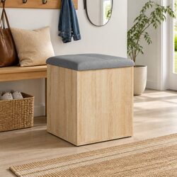 Storage Bench Sonoma Oak 42x42x45 cm Hallway Entryway Seating Organiser