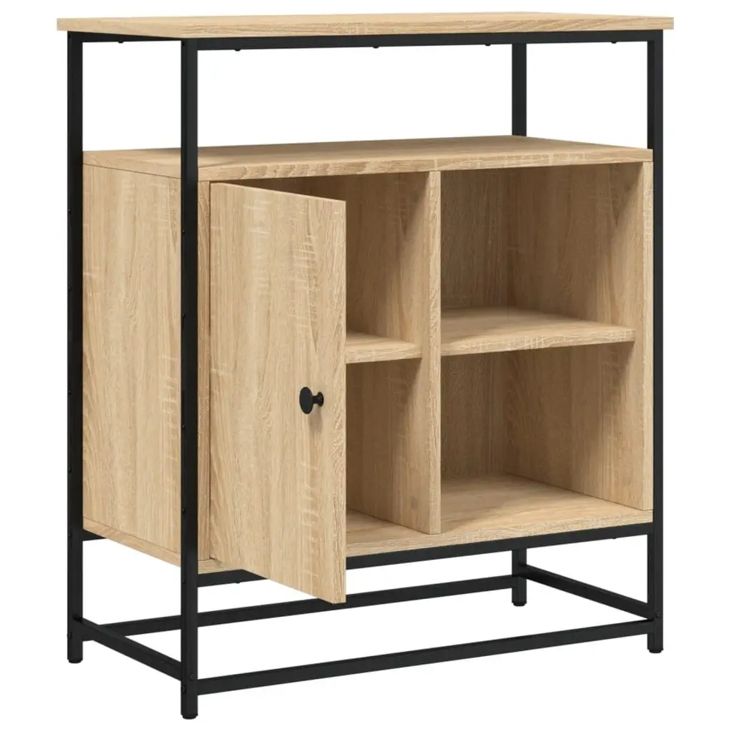 Sideboard Storage Cabinet Engineered Wood Brown 69x35x80cm