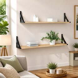 Wall Shelves 2 pcs Sonoma Oak 80x15x15.5 cm Engineered Wood Floating Storage