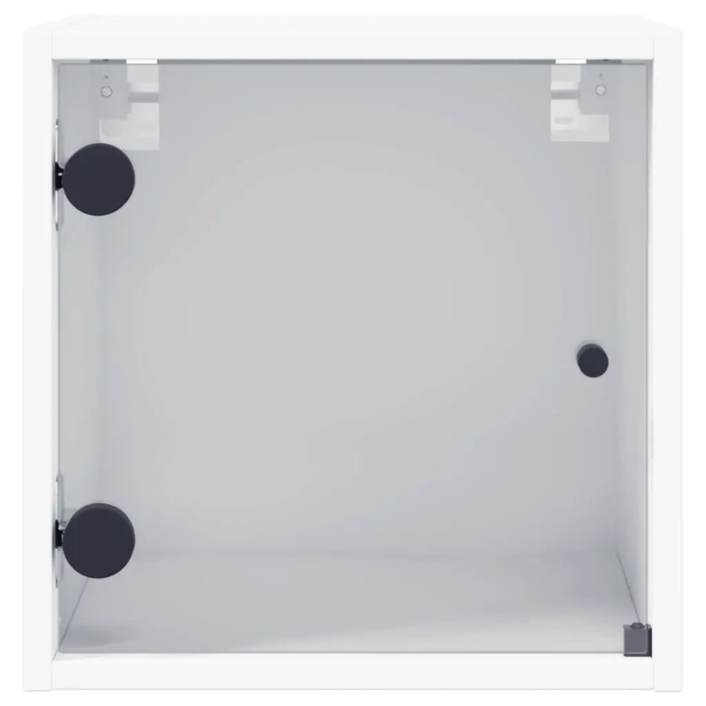 Bedside Cabinet Wall-Mounted Storage Organiser White 35x37x35cm