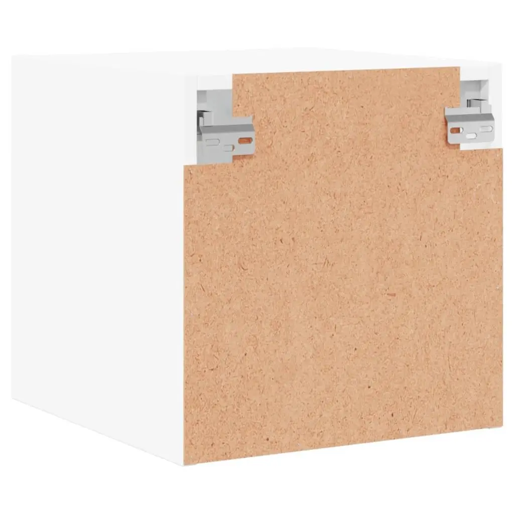 Bedside Cabinet Wall-Mounted Storage Organiser White 35x37x35cm