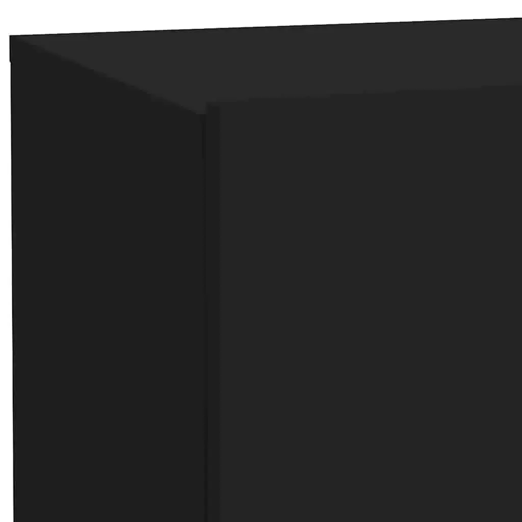Bedside Cabinet RGB LED Lights Black Storage Table 70x36x40.5cm
