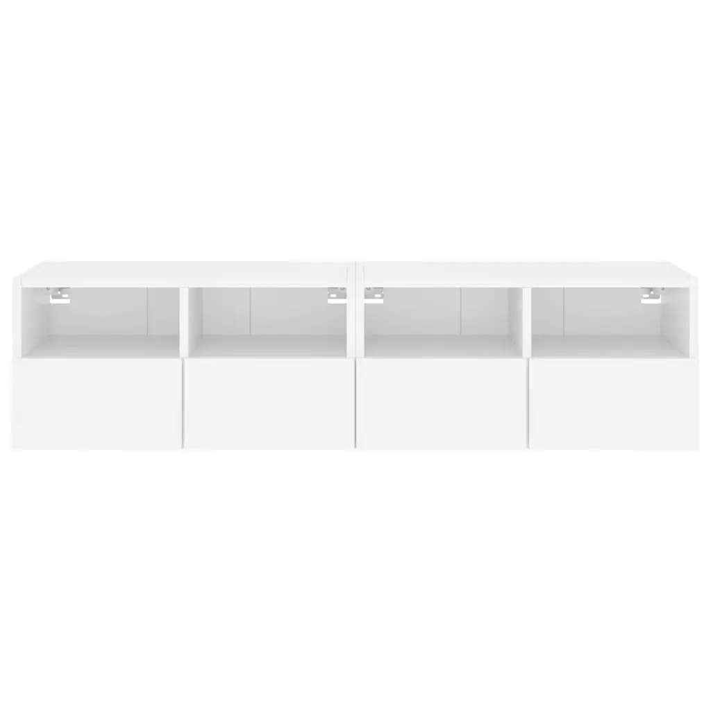 TV Wall Cabinet Floating Storage Unit 60x30x30cm White with Shelves and Door