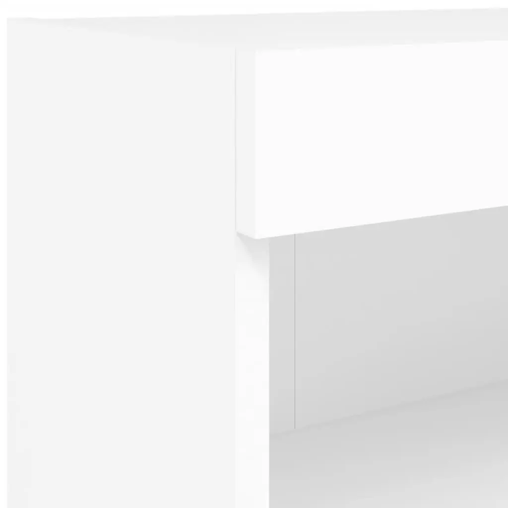 TV Wall Cabinet Floating Media Unit 60x30x40 cm White RGB LED Lights