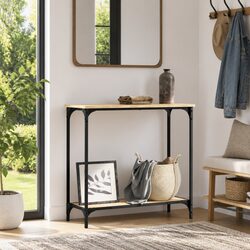 Console Table Sonoma Oak Brown Engineered Wood Hallway Entryway Living Room