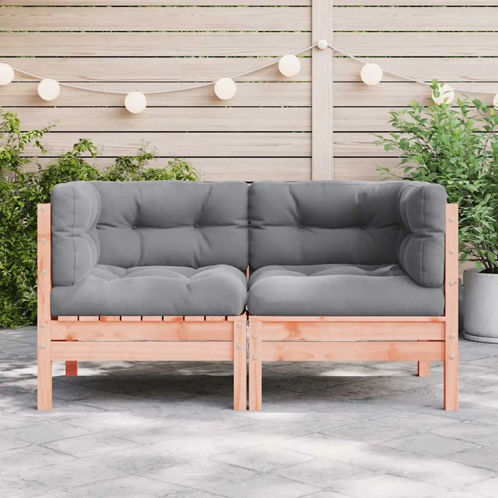 Outdoor Sectional Sofa Corner Unit Solid Wood 2 Pieces Brown Garden Patio Furniture